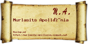 Murlasits Apollónia névjegykártya